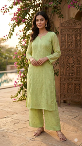 Chikankari Kurti Set