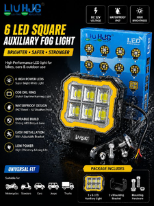 2 Peace |LIUHJG 6 LED Square Auxiliary Fog Light | Waterproof DRL Work Light | Universal Bike Car Jeep Spotlight

TAJ REDIUM & CAR DECOR MANDAWARI