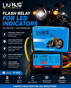 LIU HJG TF-010 LED Flasher Relay Module | 22 Function Indicator Controller | 12V Universal Bike Turn Signal Relay