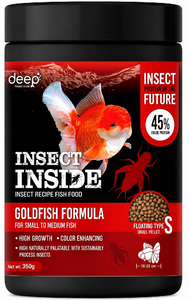 Deep Insect Inside (Cricket) for High Protein Super Premium Gold Fish Formula for High Growth & Colour Enhancing Floating Small Pellet 350gm