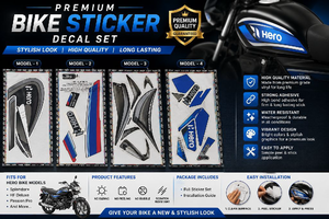 Hero Splendor Plus Full Body Sticker Kit | Premium Tank & Side Panel Graphics Decal Set 
TAJ REDIUM & CAR DECOR MANDAWARI