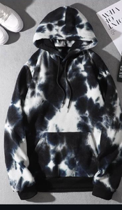 Tie Dye Printed Hoodie Men 
Oversized