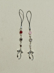 Metalic Bow Phone Charm