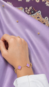 Purple Clover Bracelet