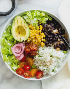 Mexican Salad bowl and Salsa