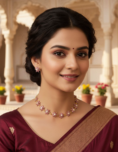 Purple Crystal Necklace Set