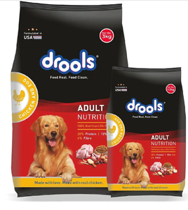 Drools Adult Dry Dog Food 4.2kg (3kg + 1.2kg Free) | Chicken & Egg Flavour | Supports Active Behaviour | Digestive Health & Immunity | Better Digestibility
