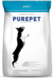 Purepet Adult Dry Dog Food 7kg | Chicken & Vegetable Flavour | Supports Digestive Function | Boosts Vitality | Aids Gut Health | Complete Balanced Nutrition for Adult Dogs