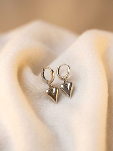 Heart Silver Earrings