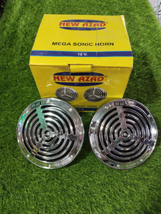New Azad 12V Mega Sonic Horn Pair – Heavy Duty Loud Sound Chrome Horn
New Azad Sonic Horn 12 Volt Dual Tone Horn Set for Bike, Car & Auto
New Azad Mega Sonic Horn 12V Chrome Finish High Performance Horn (Pair)
Universal 12V New Azad Mega Sonic Horn –