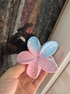 Colour Large Flowers Claw Clip
