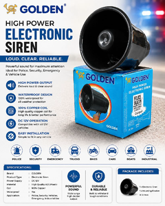 Golden High Power Electronic Siren 12V Loud Warning Horn Speaker for Bike, Car, Jeep & Security Vehicle

TAJ REDIUM & CAR DECOR MANDAWARI