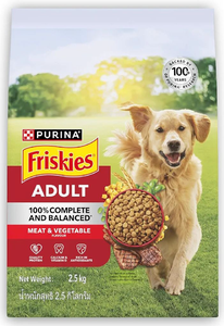 Purina Friskies Meat Adult Dog Food, Dry Dog Food, Balanced Nutrition, 2.5 kg