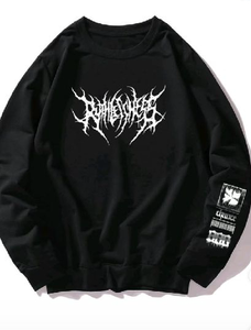 Men Black Printed Sweatshirt