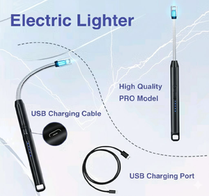 Electric USB Rechargeable Plasma Lighter – Windproof & Flameless Design