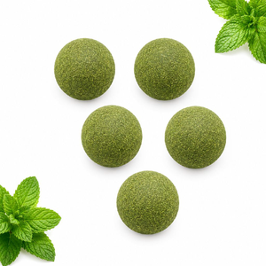 PET FUN Mint Flavoured Catnip Balls (Pack of 5) | Natural Cat Chew Toys for Dental Care & Hairball Control