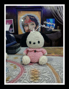 Strawberry Mochi Pup🧸 | Handmade Crochet Teddy Bear