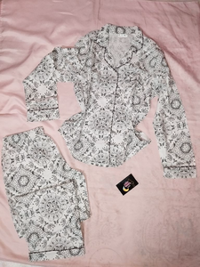 White & Black Pure Cotton Pj