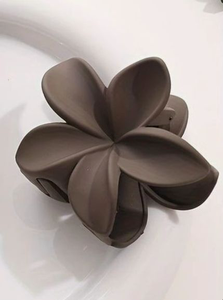Matte Mini Brown Flower Claw Clip