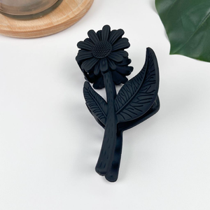 Black Large Flower Clip