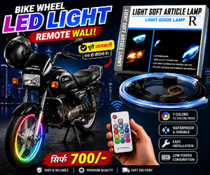Remote Control Bike Wheel LED Light | 7 Color RGB Waterproof Tyre Wheel Strip Light | Universal Motorcycle Decorative LED Ring Light | Easy Installation | Low Power Consumption