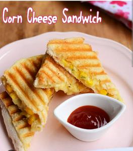 Grilled Corn Cheese Sandwich